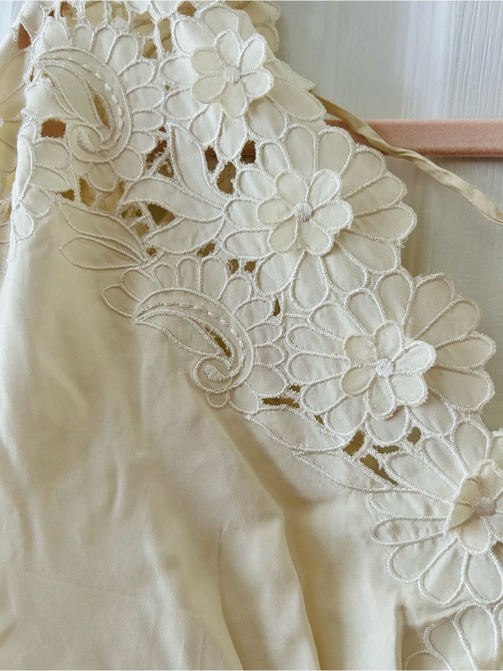 Embroidered Floral Lace Trim Silk Dress - BCBG MaxAzria Runway, Rare Find - Picture 3 of 16